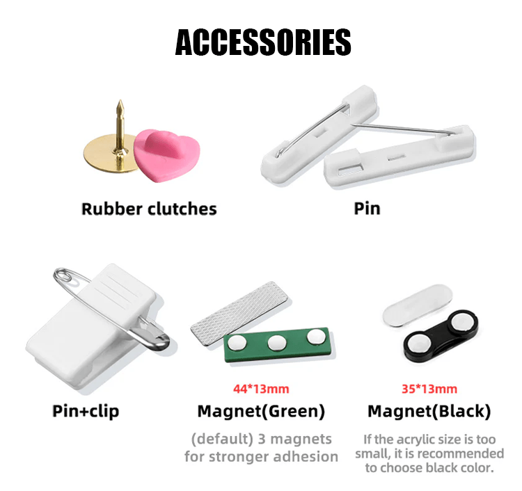 Custom Clear Acrylic Pins
