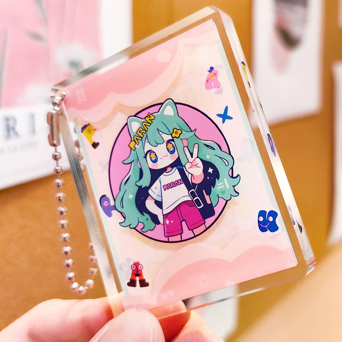 Custom Thick Acrylic Keychains - custom full-color design by ParanCrafts