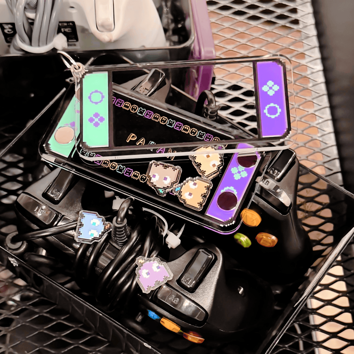 Custom Magnetic Shaker Keychains - custom full-color design by ParanCrafts