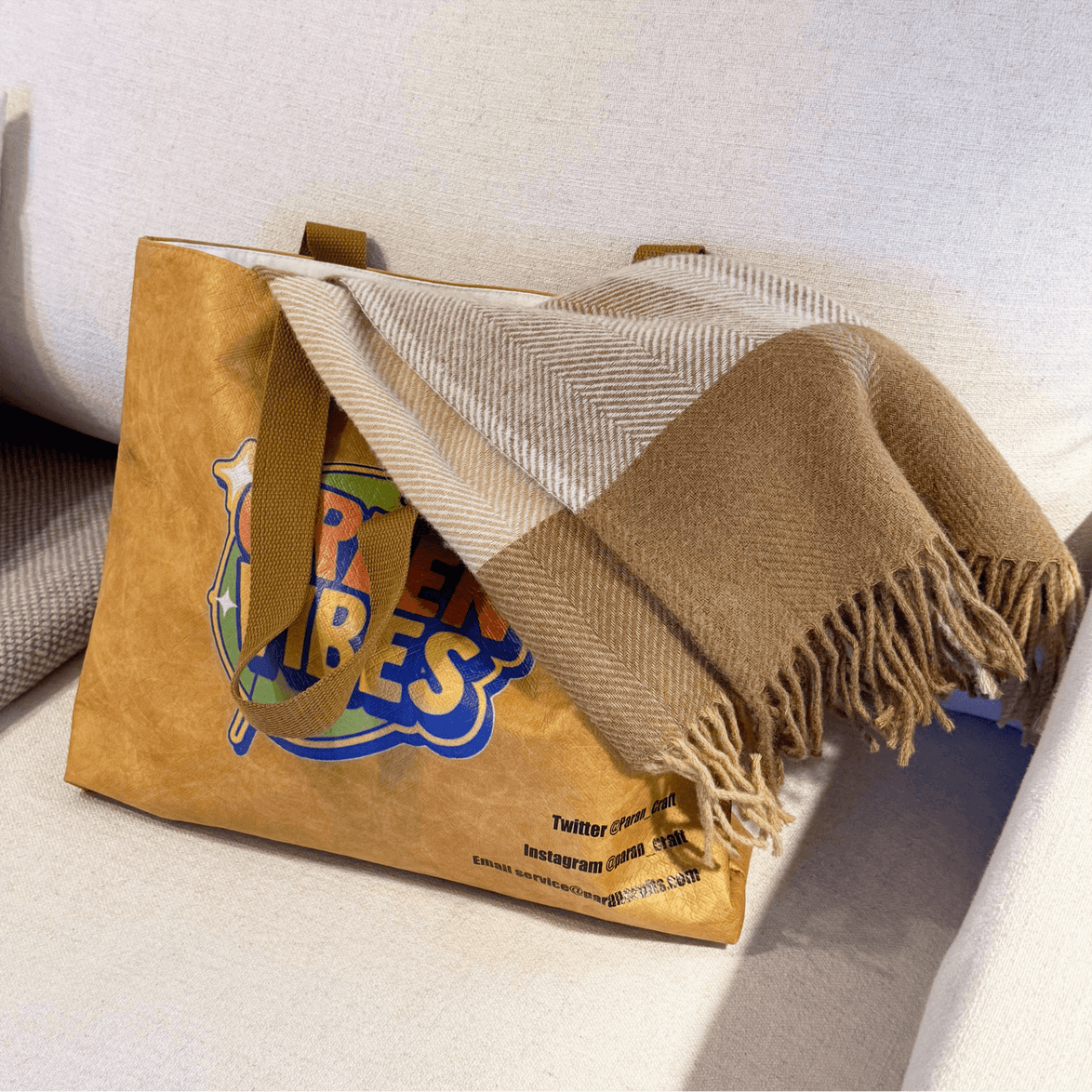 Custom Tyvek Tote Bags - custom full-color design by ParanCrafts