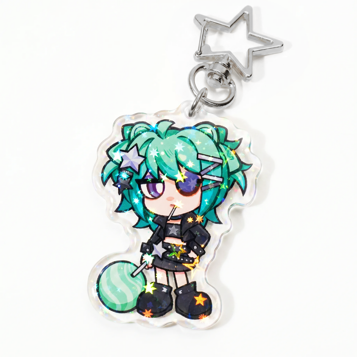 Custom Epoxy Holographic Acrylic Keychains