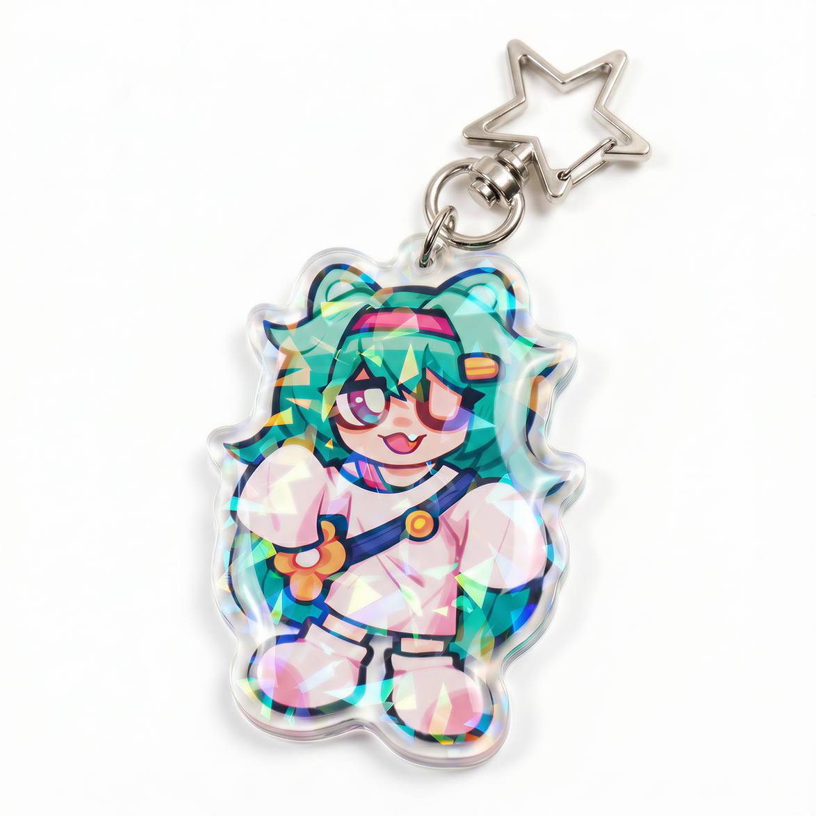 Custom Epoxy Holographic Acrylic Keychains