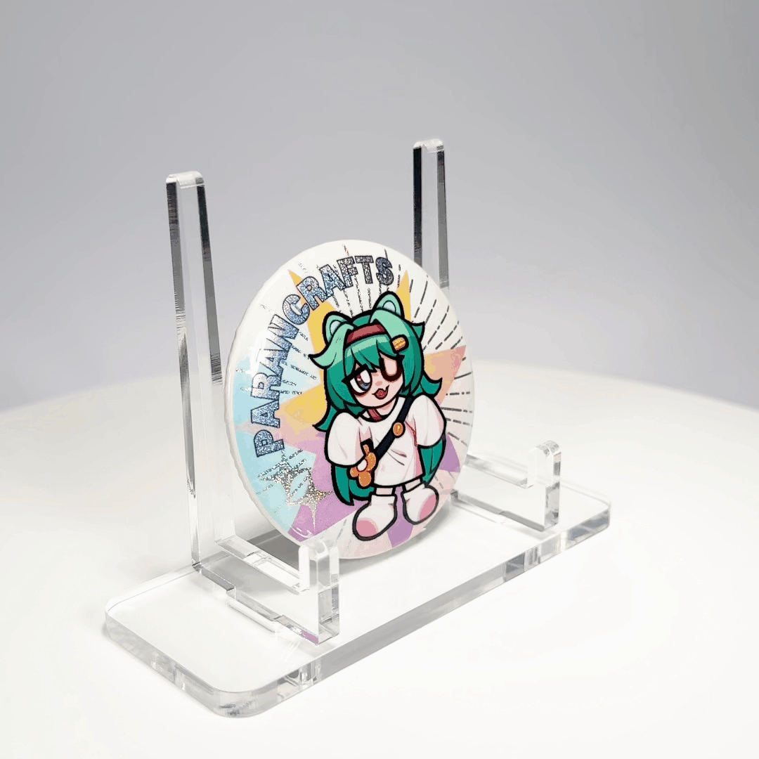 Custom Round Glitter Button Pins