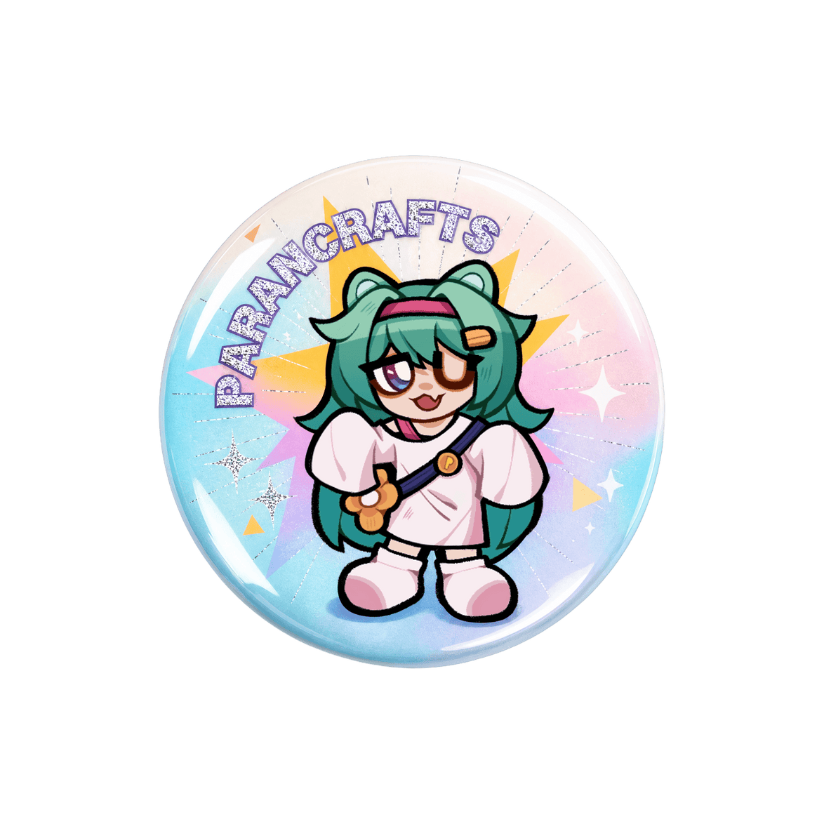 Custom Round Glitter Button Pins