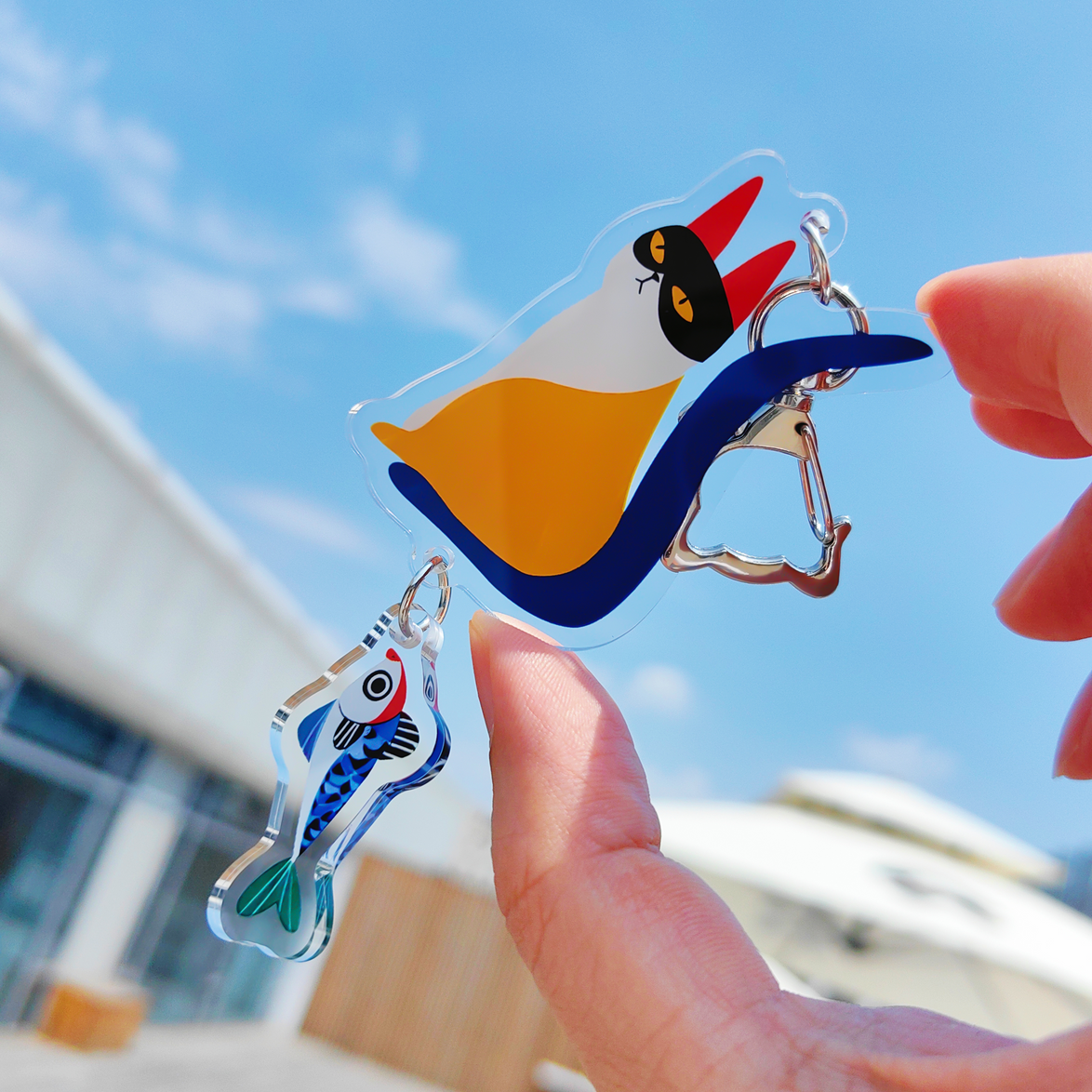 Custom Connection Acrylic Keychains - custom full-color design by ParanCrafts