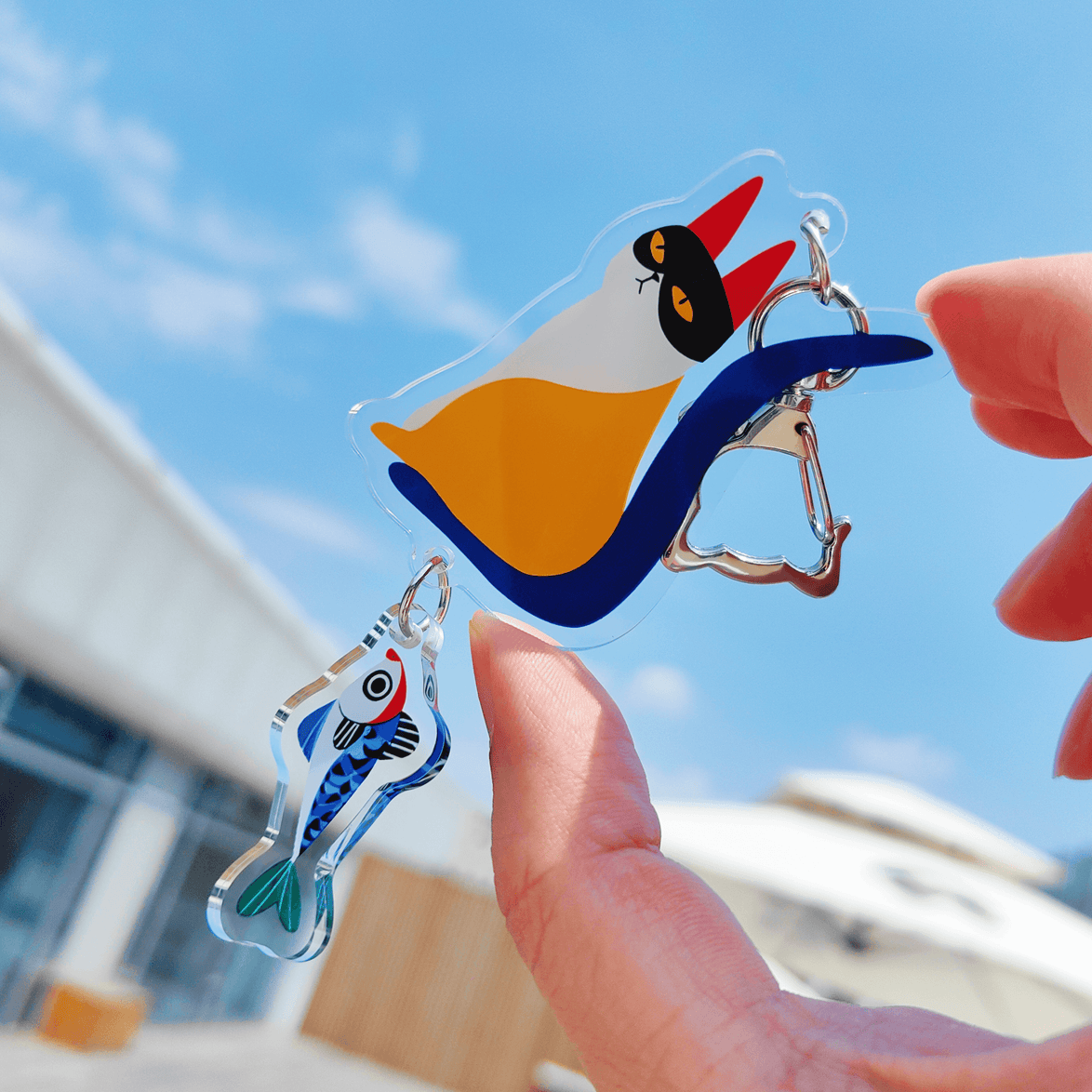 Custom Connection Acrylic Keychains - custom full-color design by ParanCrafts