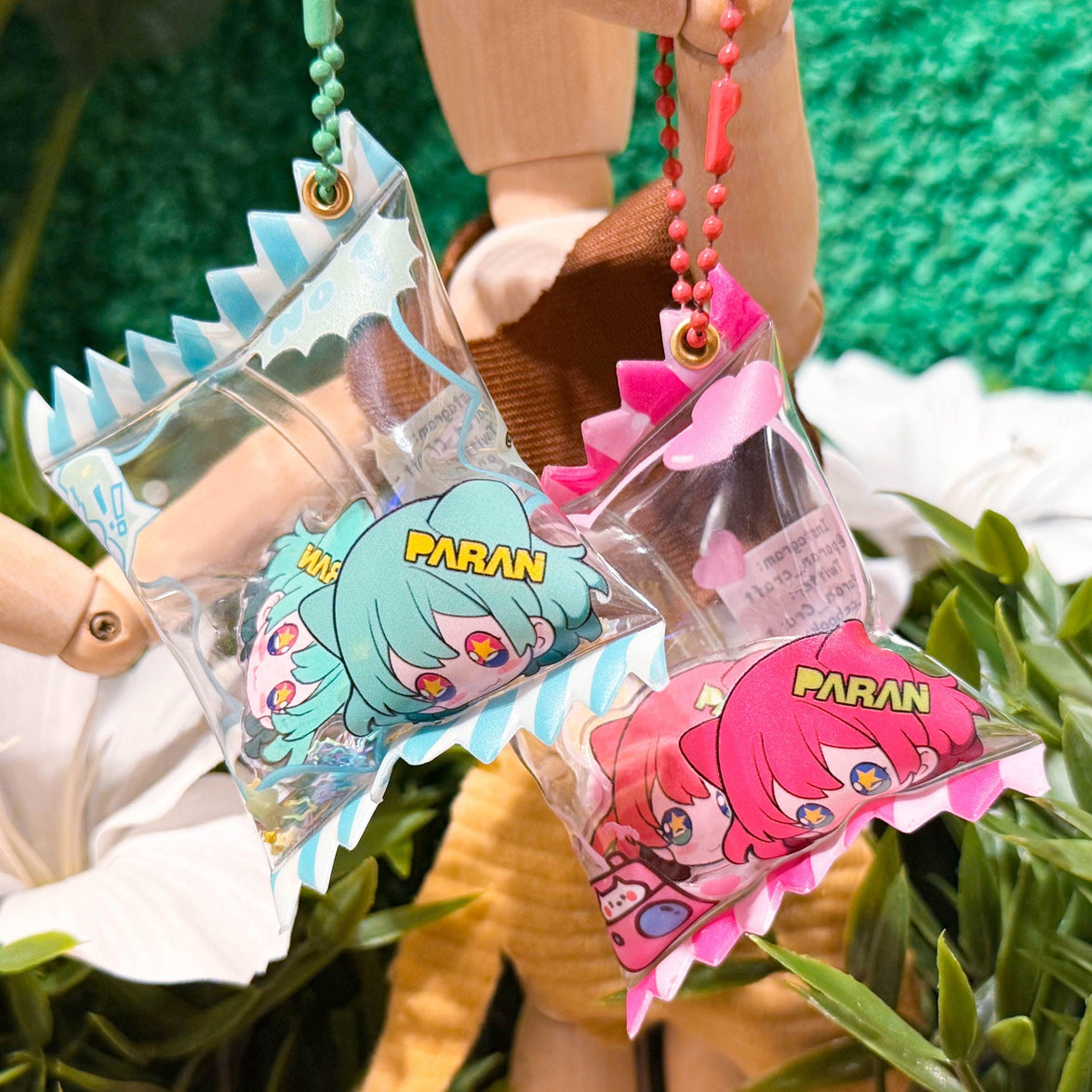 Custom Candy Acrylic Keychains - custom full-color design by ParanCrafts
