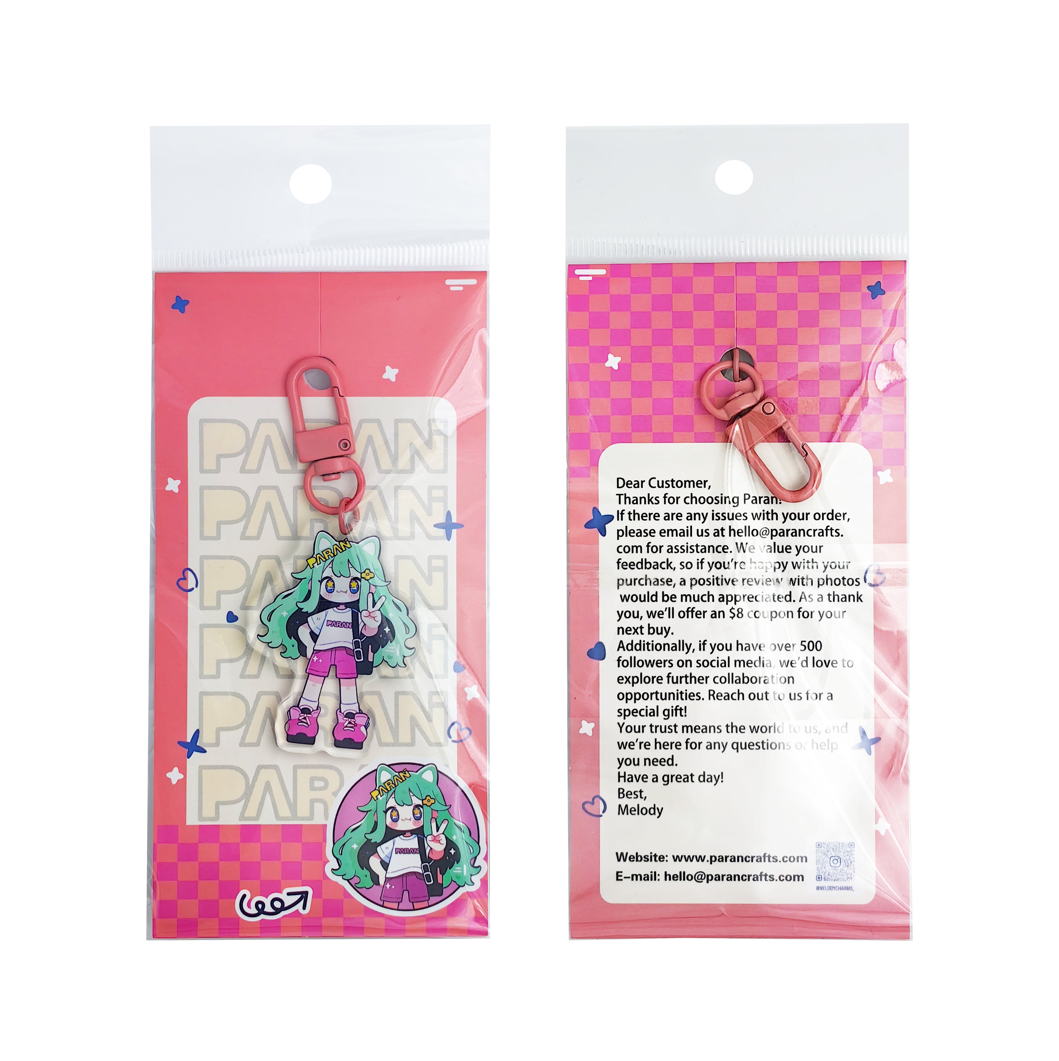 Custom Keychain Backing Cards โ ParanCrafts