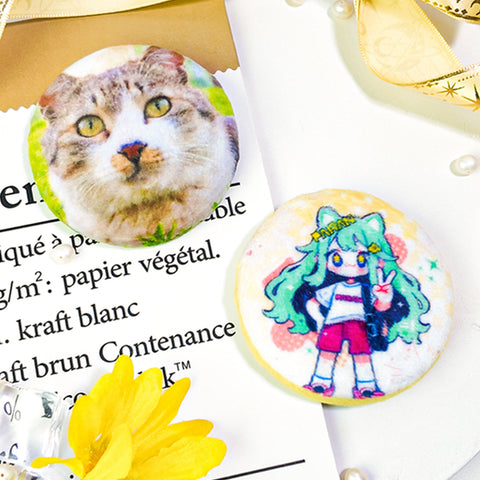 Custom Round Plush Badges/Pins