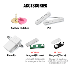 Custom Clear Acrylic Pins