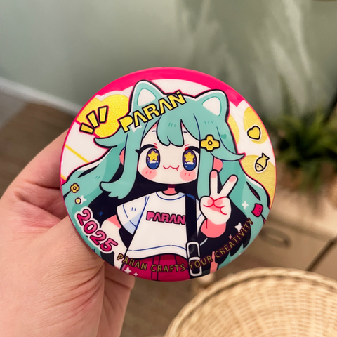 Custom Glitter Round Button Badges