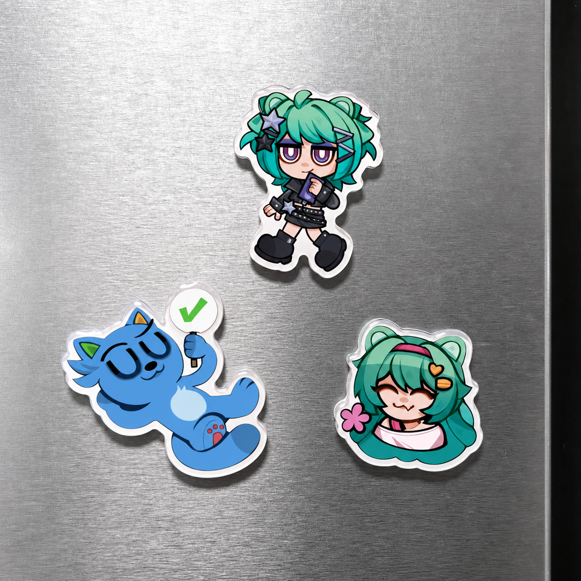 Custom Non-Clear Acrylic Fridge Magnets