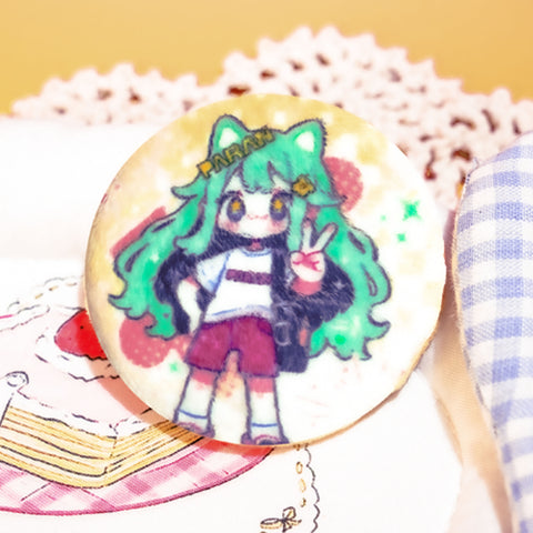 Custom Round Plush Badges/Pins