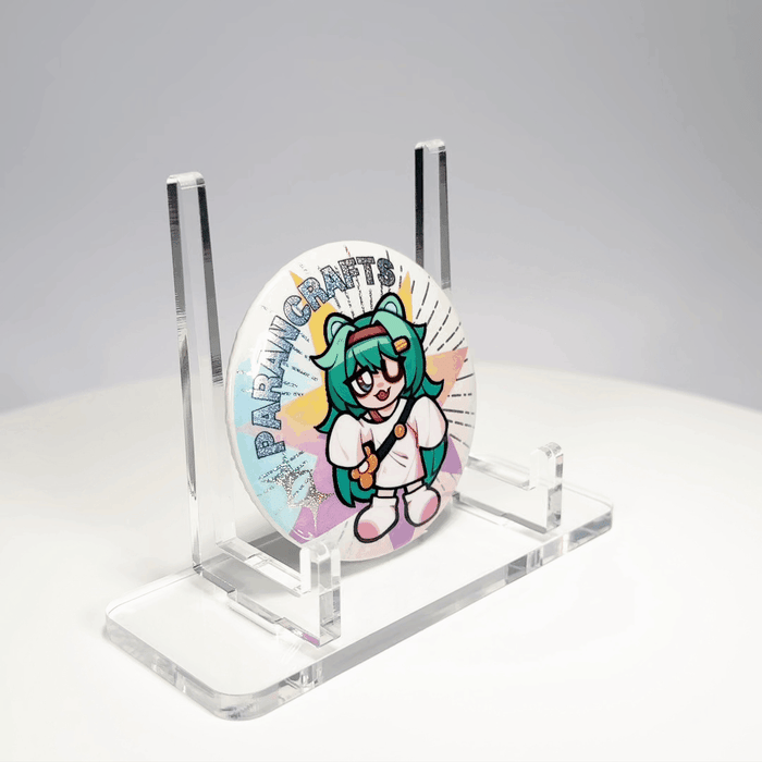 Custom Round Glitter Button Pins