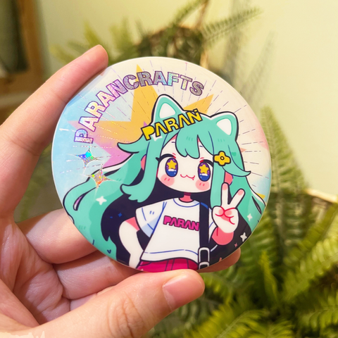 Custom Glitter Round Button Badges