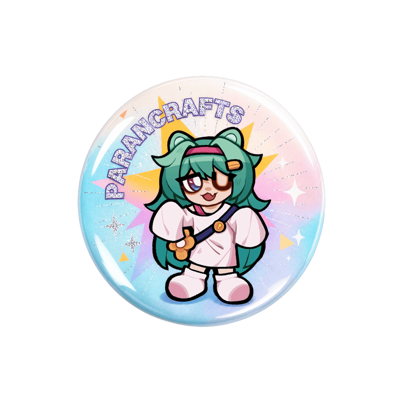 Custom Round Glitter Button Pins