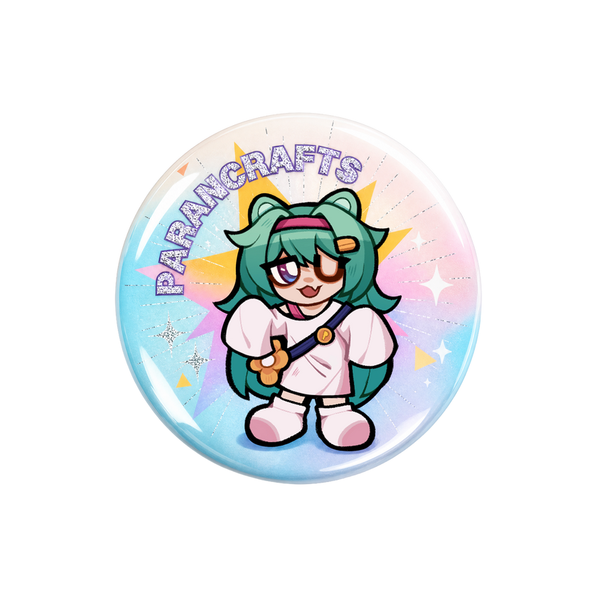 Custom Round Glitter Button Pins