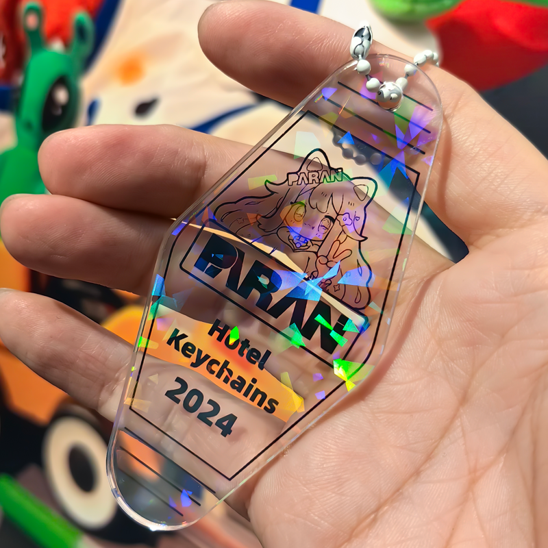 Custom Colorful Hotel Motel Acrylic Keychain – ParanCrafts