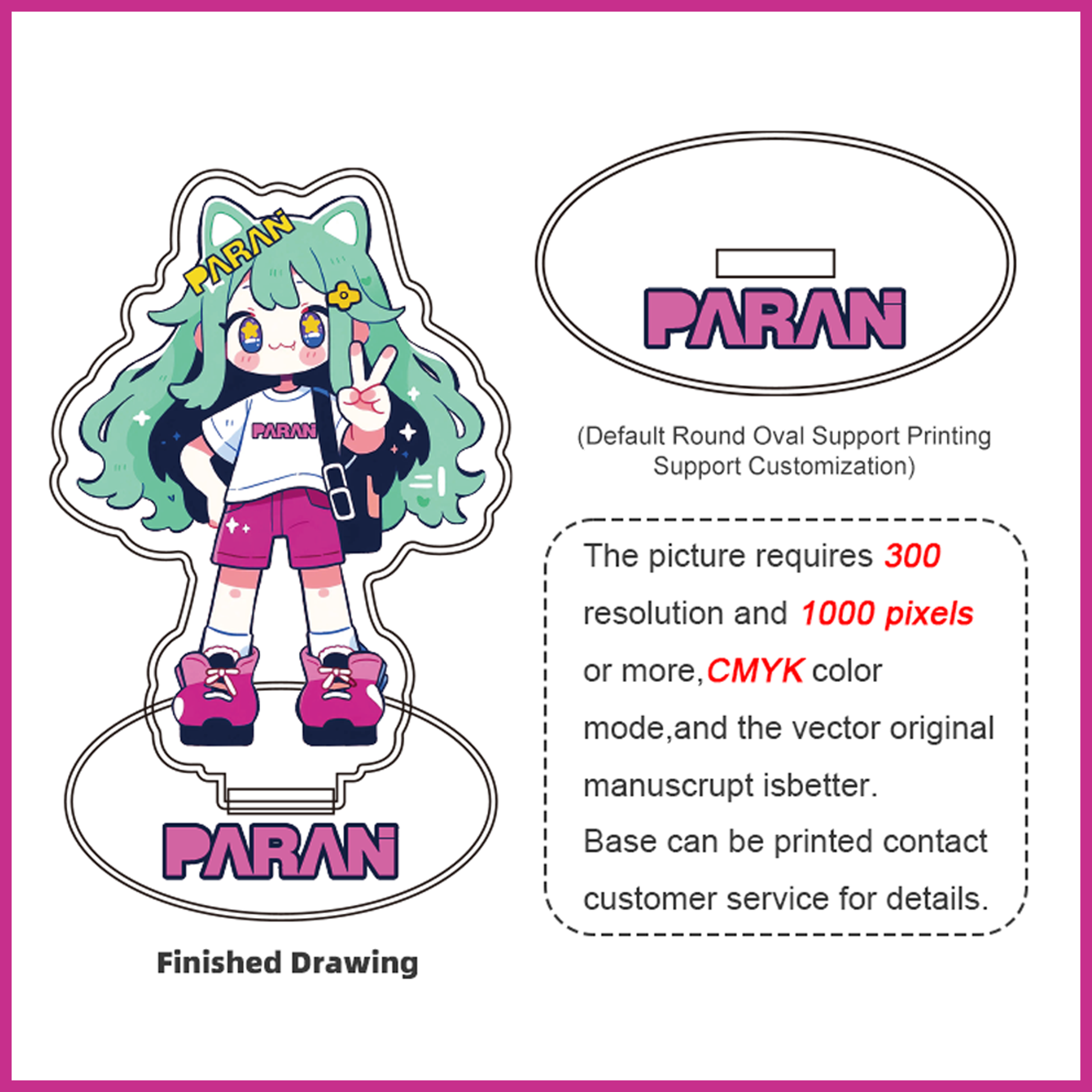 Custom One Piece Acrylic Standee – ParanCrafts