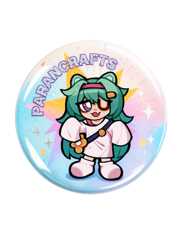 Custom Round Glitter Button Pins